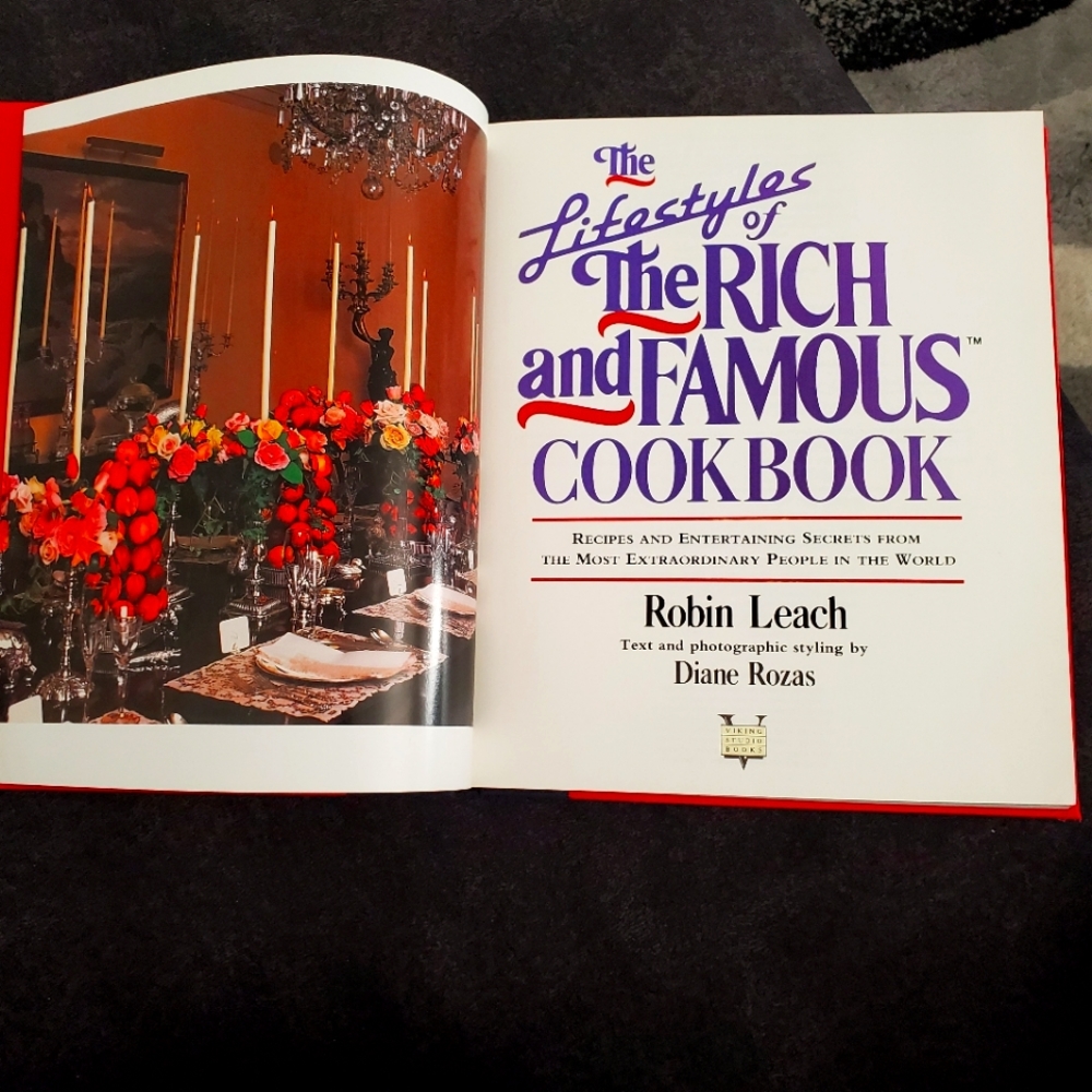 Vintage 1992 Lifestyles of the Rich and Famous Cookbook Collectors Edition
